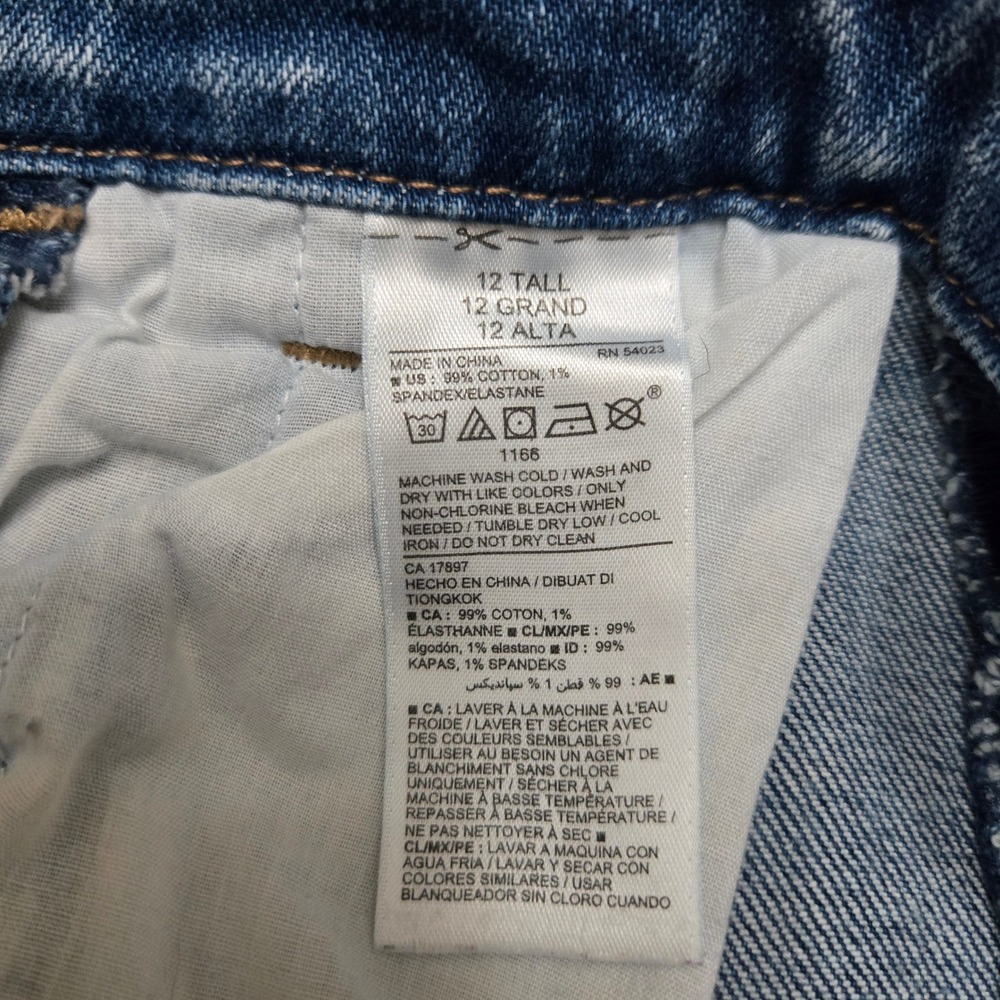 Old Navy Overalls Women 12 Tall Blue Acid Wash Denim Bib Dungaree Jumpsuit 2024 - Picture 9 of 14